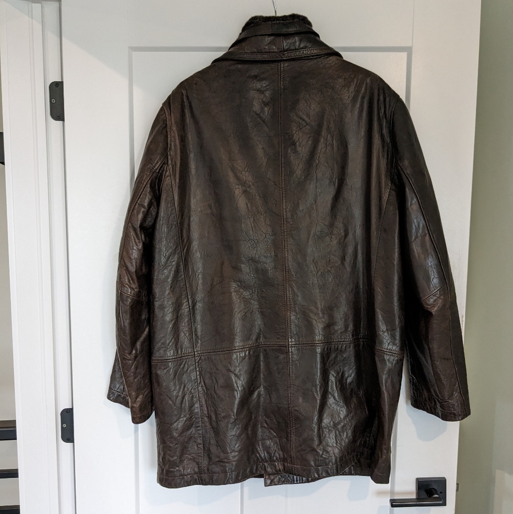DANIER Men's Leather Coat - Picture 2 of 7